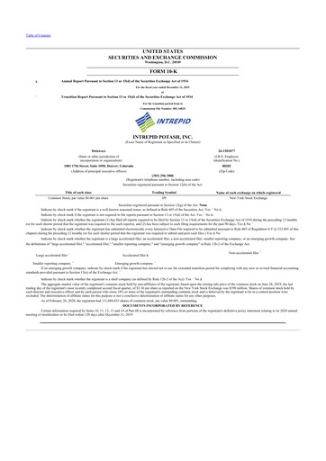 Thumbnail Intrepid Potash
 10-K Annual Report 2019