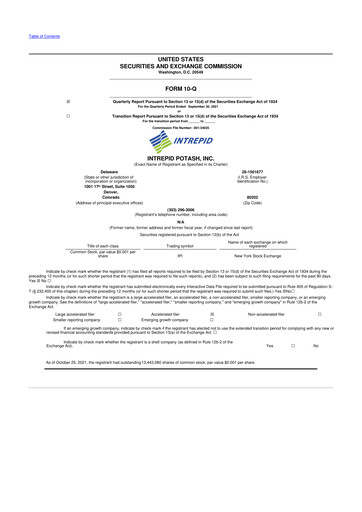 Thumbnail Intrepid Potash
 10-Q Quarterly Report FY2021 