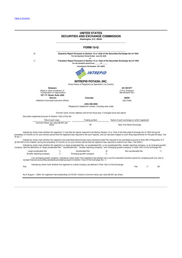 Thumbnail Intrepid Potash
 10-Q Quarterly Report FY2025 