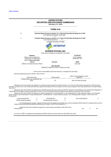 Thumbnail Intrepid Potash
 10-Q Quarterly Report FY2026 