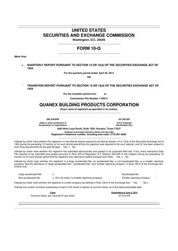 Thumbnail Quanex Building Products 10-Q Quarterly Report FY2014 