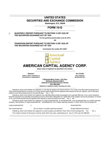 Thumbnail AGNC Investment 10-Q Quarterly Report FY2012 