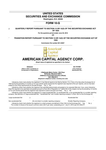 Thumbnail AGNC Investment 10-Q Quarterly Report FY2016 