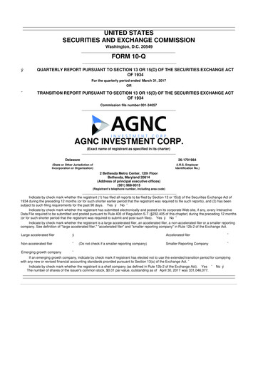 Thumbnail AGNC Investment 10-Q Quarterly Report FY2017 