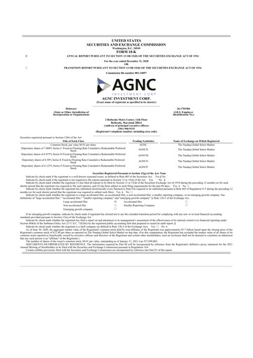 Thumbnail AGNC Investment 10-K Annual Report 2020