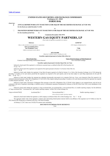 Thumbnail Western Midstream
 10-K Annual Report 2016