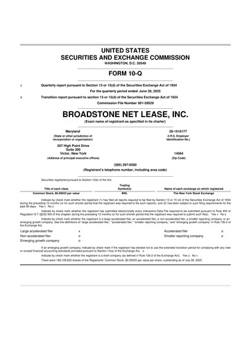 Vorschaubild Broadstone Net Lease 10-Q Quartalsbericht 2025 