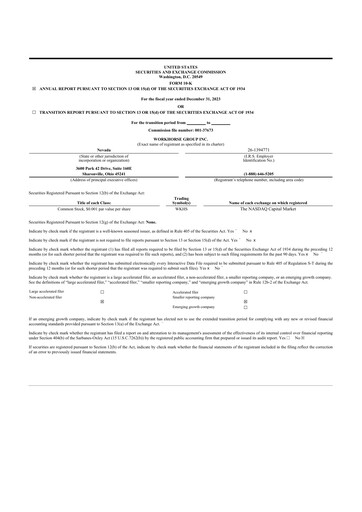 Miniature Workhorse Group
 10-K Rapport annuel 2023