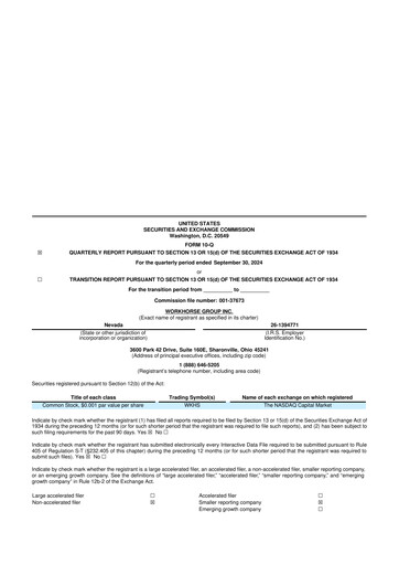 Miniature Workhorse Group
 10-Q Rapport trimestriel 2024 