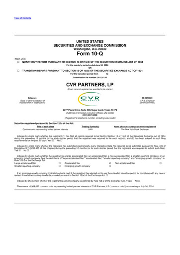 Thumbnail CVR Partners 10-Q Quarterly Report FY2024 