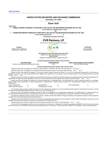 Thumbnail CVR Partners 10-K Annual Report 2025