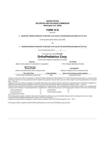 Thumbnail OrthoPediatrics 10-Q Quarterly Report FY2026 