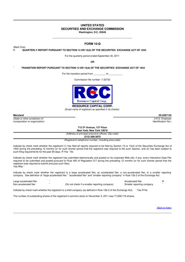 Vorschaubild ACRES Commercial Realty 10-Q Quartalsbericht 2011 