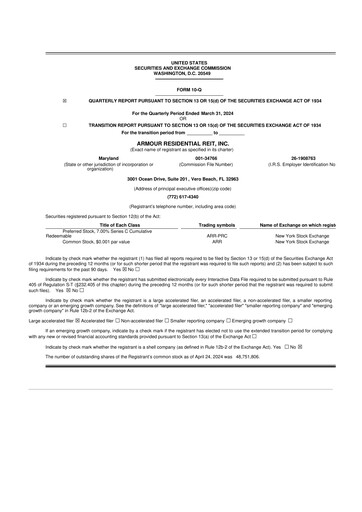 Thumbnail ARMOUR Residential REIT 10-Q Quarterly Report FY2024 