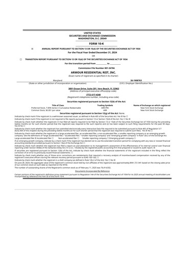 Thumbnail ARMOUR Residential REIT 10-K Annual Report 2024