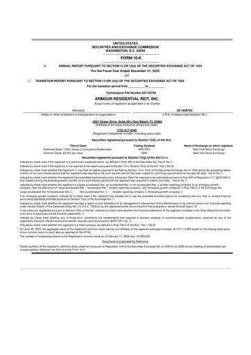 Thumbnail ARMOUR Residential REIT 10-K Annual Report 2025