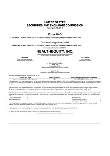 Thumbnail HealthEquity 10-Q Quarterly Report FY2027 