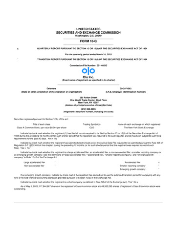 Thumbnail Olo Inc. 10-Q Quarterly Report FY2025 