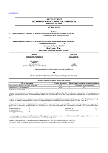 Thumbnail Kaltura 10-Q Quarterly Report FY2023 