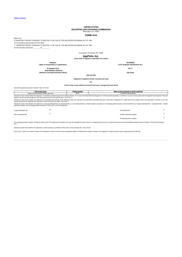 Vorschaubild AppFolio
 10-Q Quartalsbericht 2022 