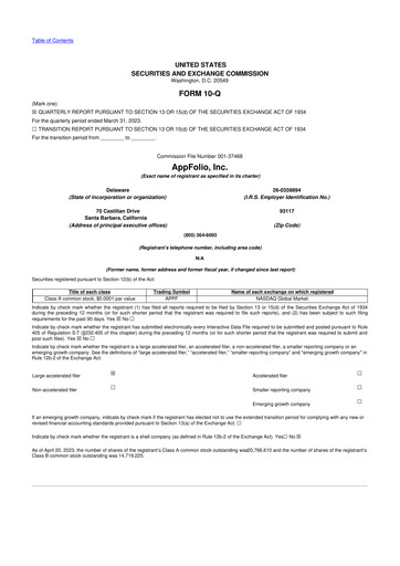 Vorschaubild AppFolio
 10-Q Quartalsbericht 2023 