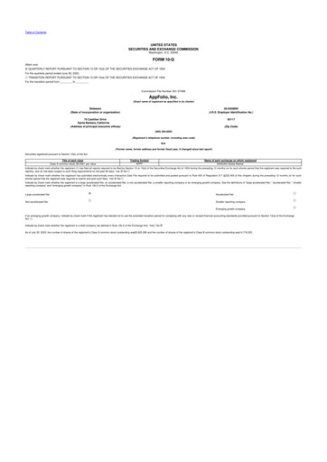 Vorschaubild AppFolio
 10-Q Quartalsbericht 2023 