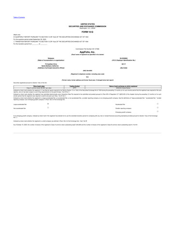 Vorschaubild AppFolio
 10-Q Quartalsbericht 2023 