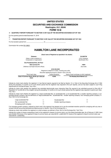 Thumbnail Hamilton Lane 10-Q Quarterly Report FY2020 