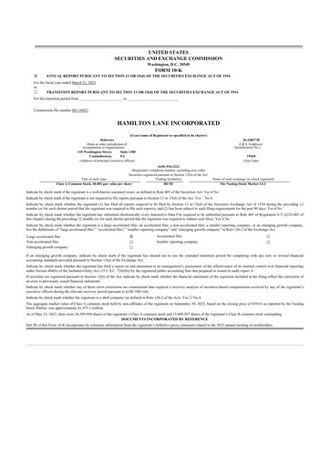 Thumbnail Hamilton Lane 10-K Annual Report 2023
