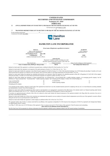 Thumbnail Hamilton Lane 10-K Annual Report 2025