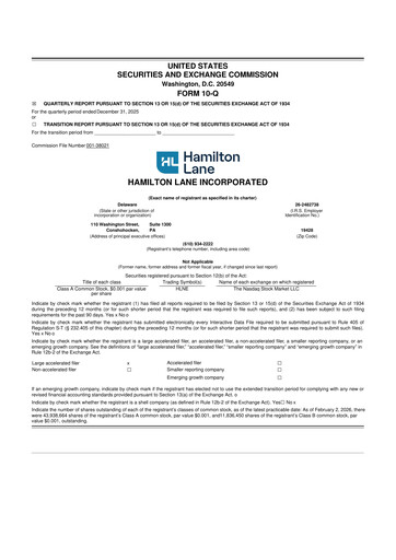 Thumbnail Hamilton Lane 10-Q Quarterly Report FY2026 