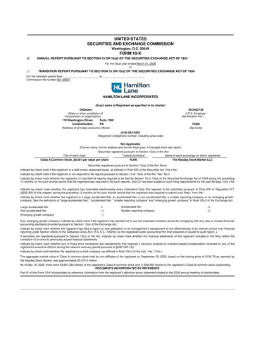 Thumbnail Hamilton Lane 10-K Annual Report 2026