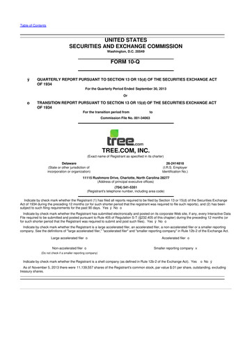 Miniature LendingTree 10-Q Rapport trimestriel 2013 