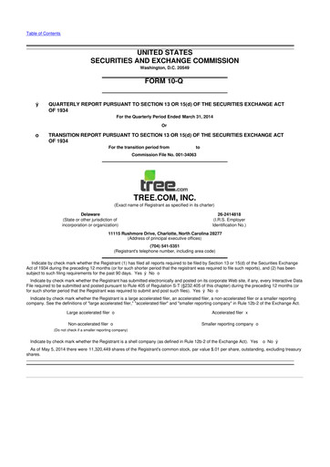Miniature LendingTree 10-Q Rapport trimestriel 2014 