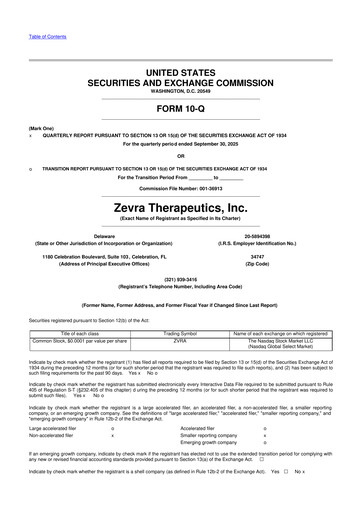 Thumbnail Zevra Therapeutics 10-Q Quarterly Report FY2025 