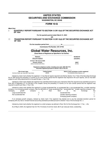 Thumbnail Global Water Resources 10-Q Quarterly Report FY2024 