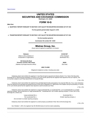 Thumbnail MISTRAS Group
 10-Q Quarterly Report FY2017 