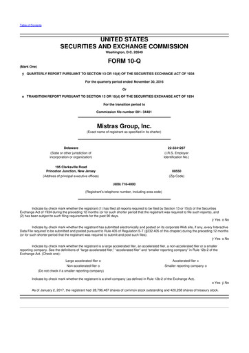 Thumbnail MISTRAS Group
 10-Q Quarterly Report FY2017 