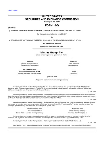 Thumbnail MISTRAS Group
 10-Q Quarterly Report FY2017 