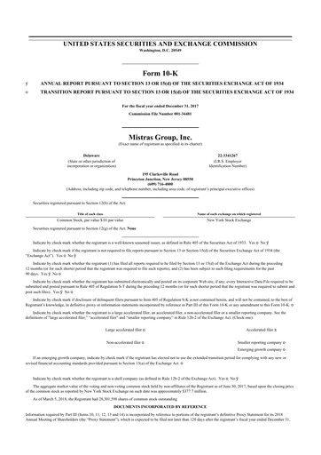 Thumbnail MISTRAS Group
 10-K Annual Report 2017