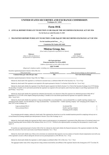 Thumbnail MISTRAS Group
 10-K Annual Report 2023