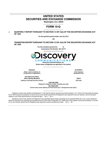 Thumbnail Warner Bros. Discovery 10-Q Quarterly Report FY2013 