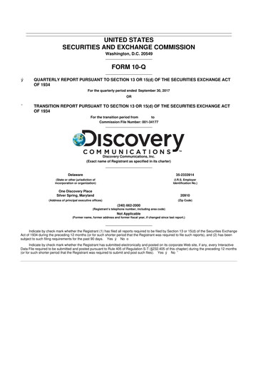 Thumbnail Warner Bros. Discovery 10-Q Quarterly Report FY2017 