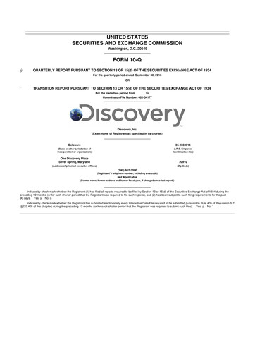 Thumbnail Warner Bros. Discovery 10-Q Quarterly Report FY2018 