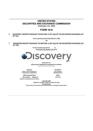 Thumbnail Warner Bros. Discovery 10-Q Quarterly Report FY2020 