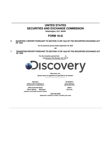 Thumbnail Warner Bros. Discovery 10-Q Quarterly Report FY2020 