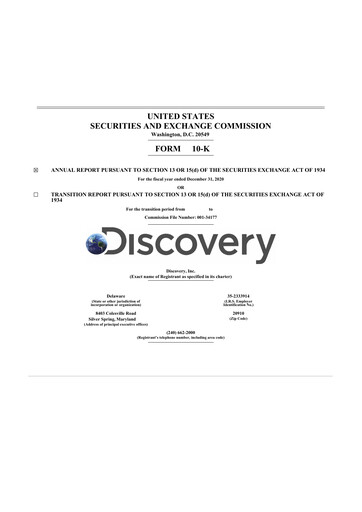 Thumbnail Warner Bros. Discovery 10-K Annual Report 2020
