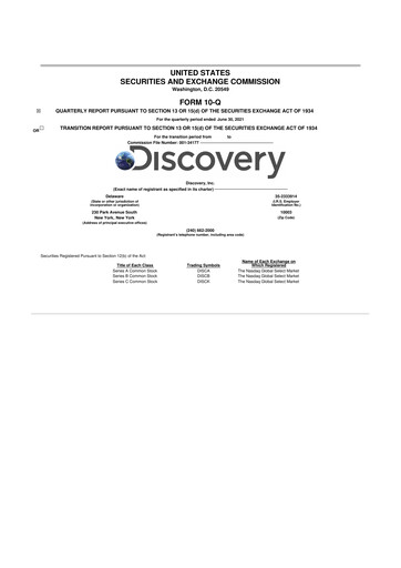 Thumbnail Warner Bros. Discovery 10-Q Quarterly Report FY2021 