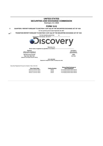 Thumbnail Warner Bros. Discovery 10-Q Quarterly Report FY2021 