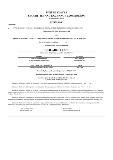 Vorschaubild BioLargo 10-K Jahresbericht 